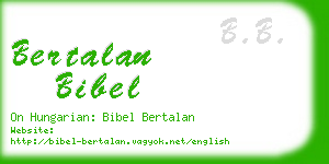 bertalan bibel business card